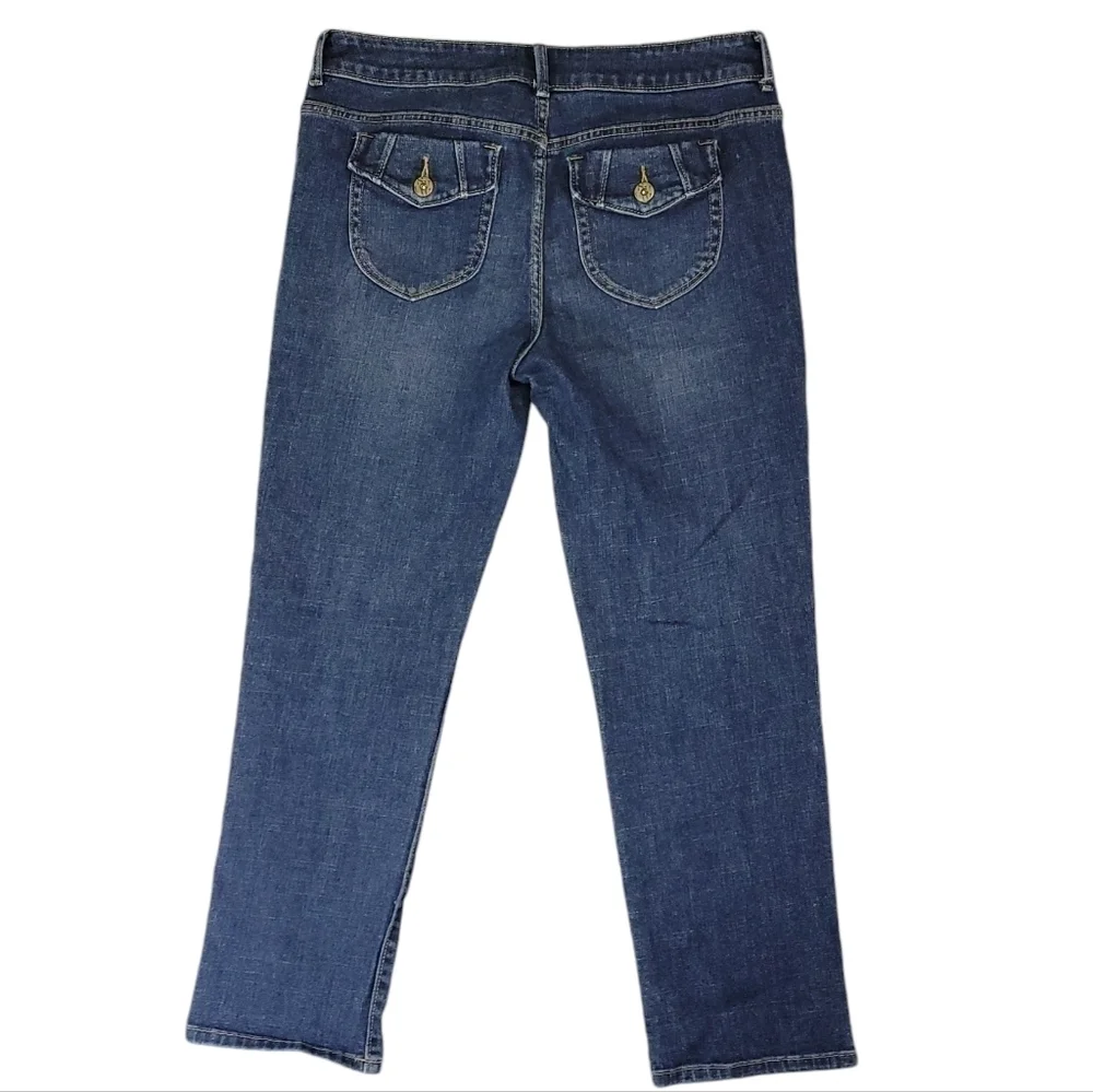 Simply Vera Vera Wang Women's Mid-Rise Straight Leg Blue Denim Jeans‎ Size 8